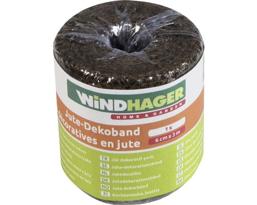 Windhager Jute-Dekoband, 6 cm x 3 m Rolle