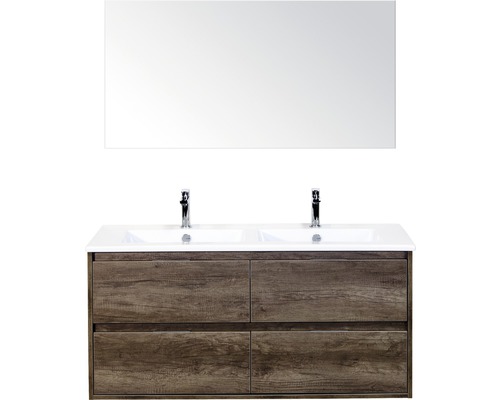 Badmöbel-Set Sanox Porto Keramik 170x121x51 cm Doppelwaschbecken 4 Schubladen Nebraska Eiche mit Spiegel Badmöbel-Set Sanox Porto Keramik 170x121x51 cm Doppelwaschbecken 4 Schubladen Nebraska Eiche mit Spiegel