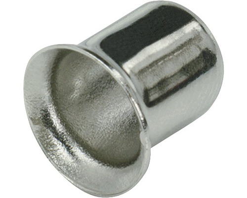 Einschlaghülse für Löffelbodenträger Ø 7,5 mm vernickelt, 40 Stück Metallhülse