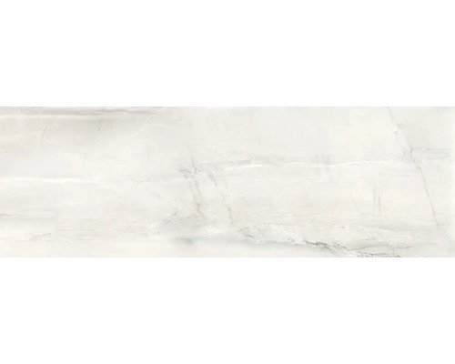 Steinzeug Wandfliese Terra 25,0x75,0 cm weiß glänzend