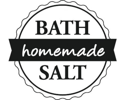 Stempel "Bath Salt -homemade-", 3cm
