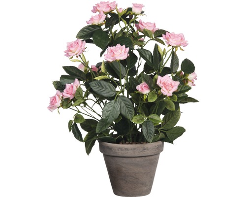 Kunstblume Rose Ø 25 cm Höhe: 33 cm rosa