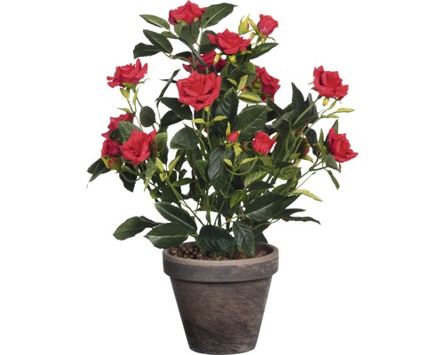 Kunstblume Rose Ø 25 cm Höhe: 33 cm rot