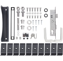 Komplettes Garagentor-Beschlagset mit Riegel, Türgriffen und Befestigungsmaterial