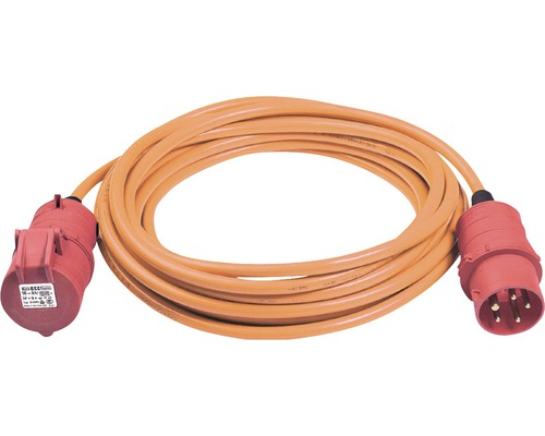 CEE-Verlängerung Brennenstuhl® IP 44 AT-N07V3V3-F 5G2,5, orange, 10 m Starkstromkabel mit Stecker und Kupplung