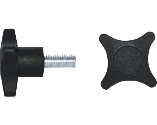 Kreuzgriffschraube Ø 40 mm M10x40 mm schwarz, 20 Stück Schraube mit Flügelgriff aus Kunststoff