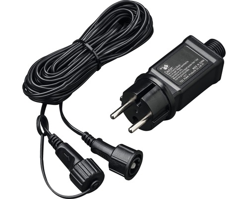 Transformator mit Kabel und Stecker für Beleuchtungssysteme