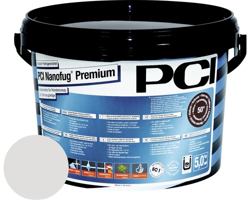 PCI Nanofug® Premium Variabler Flexfugenmörtel für alle Fliesen und Natursteine manhattan 5 kg Eimer PCI Nanofug Premium Flexfugenmörtel