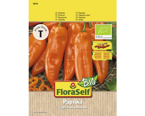 Bio Paprika 'Kyra' FloraSelf Bio samenfestes Saatgut Gemüsesamen