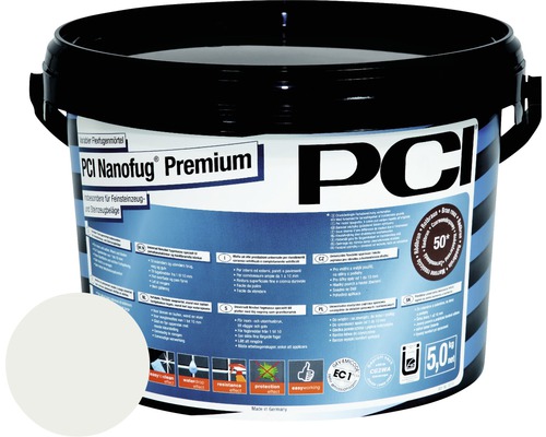 PCI Nanofug® Premium Variabler Flexfugenmörtel für alle Fliesen und Natursteine pergamon 5 kg Eimer PCI Nanofug Premium flexibler Fugenmörtel