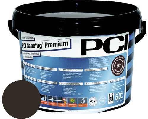 PCI Nanofug® Premium Variabler Flexfugenmörtel für alle Fliesen und Natursteine dunkelbraun 5 kg PCI Nanofug Premium flexibler Fugenmörtel im Eimer