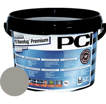 PCI Nanofug Premium flexible grout mortar in a black bucket