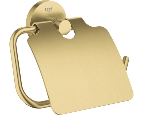 Toilettenpapierhalter Grohe Essentials 40367GN1 mit Deckel cool sunrise gebürstet Grohe Logo Toilettenpapierhalter mit Deckel