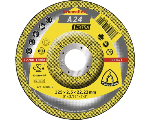 Trennscheibe Klingsor A 24 Extra Ø 125x22,23 mm Kronenflex A24 Extra Trennscheibe, 125x2,5x22,23 Millimeter