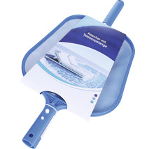 Blauer Poolkescher mit Teleskopstange