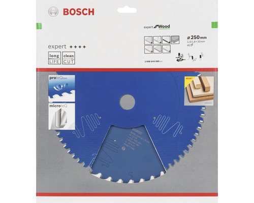 Bosch Expert Wood Kreissägeblatt, 250 Millimeter Durchmesser