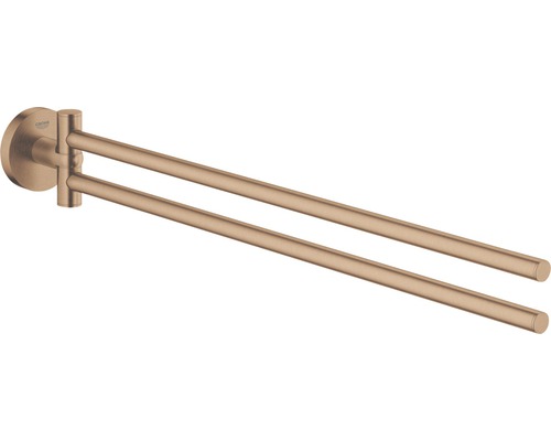 Doppelhandtuchhalter Grohe Essentials 40371DL1 schwenkbar warm sunset gebürstet Doppelter Handtuchhalter zum Schwenken