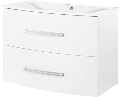 Waschbeckenunterschrank Fackelmann Lugano 57,5x80x45 cm ohne Waschbecken mit Schublade weiß Waschbeckenunterschrank Fackelmann Lugano 57,5x80x45 cm ohne Waschbecken mit Schublade weiß