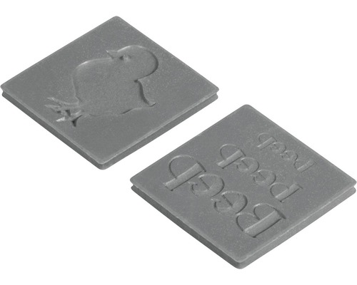 Zwei quadratische Stempel mit Kükenmotiv und dem Schriftzug Piep Piep.