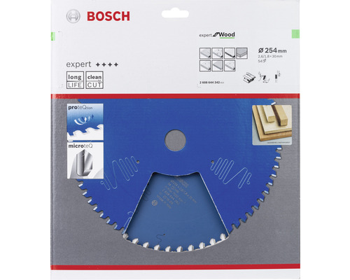 Bosch Expert Holzsägeblatt mit 254 Millimeter Durchmesser