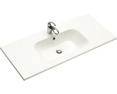 Waschtisch mit Hahnloch und Überlauf