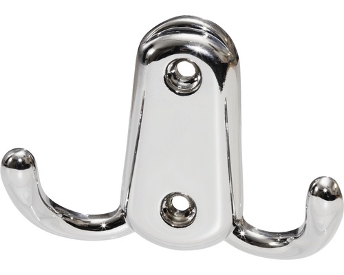 Doppelter Kleiderhaken aus Metall zur Wandmontage