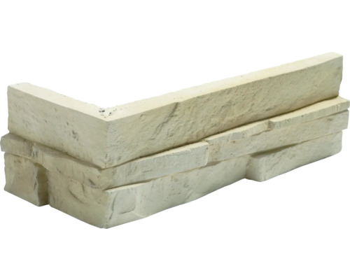 Eck-Verblendstein Klimex Colorado 28x9 cm sahara crème Eckelement aus Kunststein für den Innen- und Außenbereich
