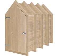 Holz Mülltonnenbox für vier Mülltonnen mit Tür