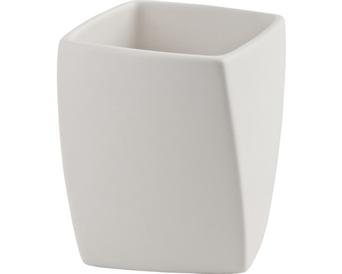 Zahnputzbecher Form & Style Keramik verdrehte Form weiß