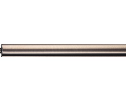 Vorhangstange mit Innenlauf II Gent edelstahl-optik 200 cm Ø 25 mm Gardinenstange aus Metall