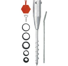 Erdanker Set mit Eindrehstift, Drehgriff und Zubehör