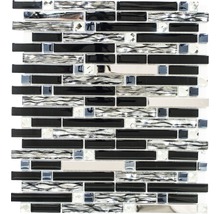 Mosaikfliese mit Glas- und Steinoptik