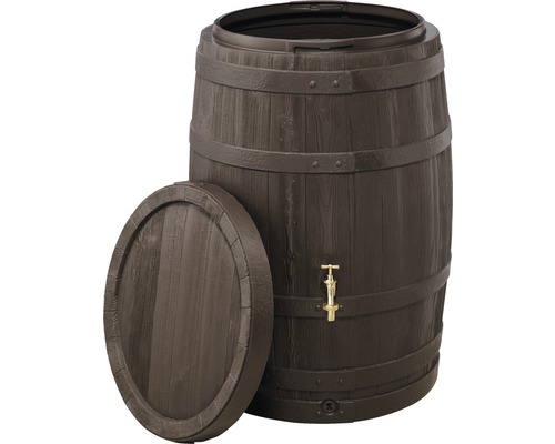 Regentonne mit Deckel und Wasserhahn