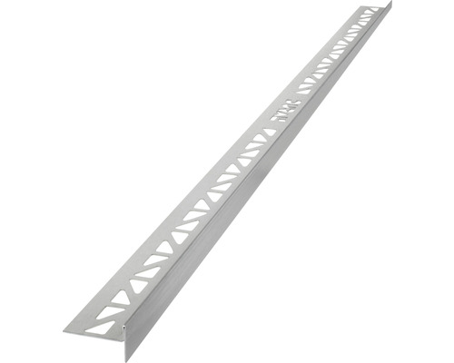 Winkel-Abschlussprofil Dural Gefällekeil GKR 100-SF edelstahl 148 cm Fliesenschiene aus Metall mit dreieckigen Aussparungen