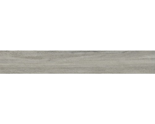 Feinsteinzeug Sockelfliese San Remo Ash 10x60 cm grau Fliese in Holzoptik
