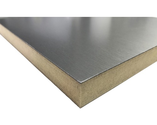 MDF Platte Echtmetalloberfläche Alu gebürstet 18,7x1300x2800 mm Dekorplatte mit Metallbeschichtung