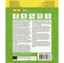 Samenpackung ''Saxa Phaseolus vulgaris'' von FloraSelf mit Informationen zu Anbau und Pflege