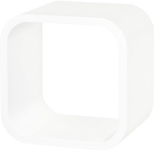 Quadratisches Wandregal mit abgerundeten Kanten
