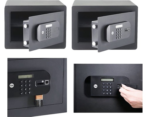 Safe mit digitalem Tastenfeld und Fingerabdruckscanner