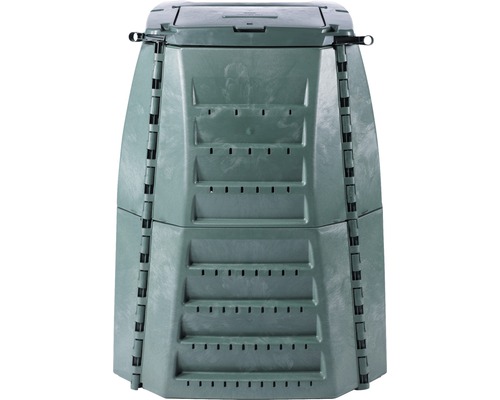 Komposter aus Kunststoff mit Deckel und Belüftungslöchern