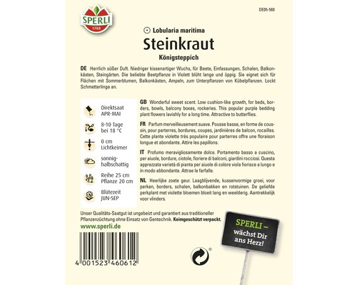 Steinkraut Königsteppich Saatguttüte