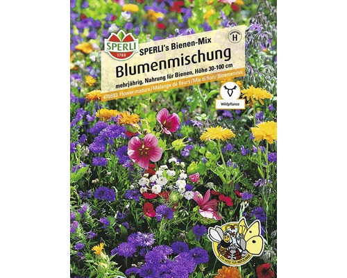 Sperli''s Bienen-Mix Blumenmischung für mehrjährige Bepflanzung, Nahrung für Bienen und einer Höhe von 30 bis 100 cm.