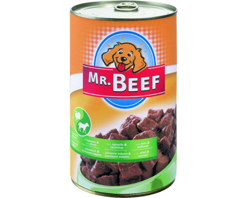 Hundefutter nass MR.BEEF Lamm und Truthahn 1200 g Dose