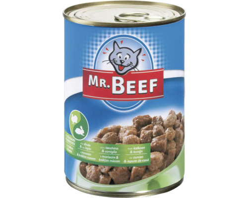 Katzenfutter nass MR.BEEF Truthahn und Kaninchen 400 g