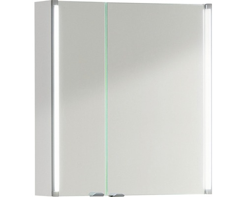LED-Spiegelschrank Fackelmann LED-Line 2-türig 61x67x16,5 cm weiß