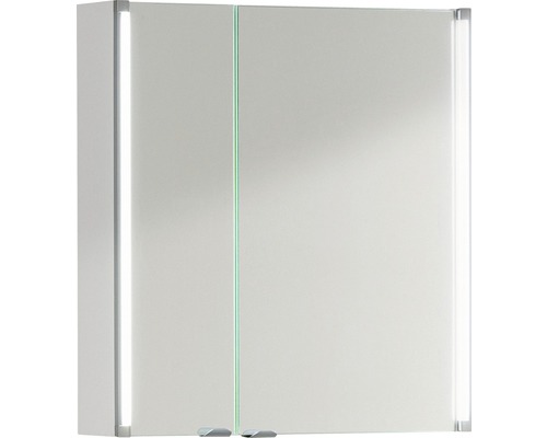 LED-Spiegelschrank Fackelmann LED-Line 2-türig 61x67x16,5 cm weiß Spiegelschrank mit Beleuchtung für Badezimmer