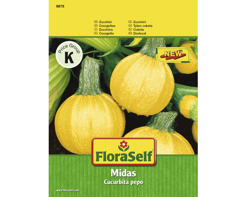 Zucchini 'Midas' FloraSelf F1 Hybride Gemüsesamen