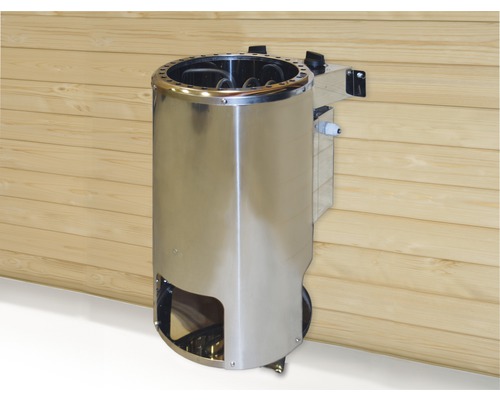 Saunaofen-Set Weka Kompakt Rund 3,6 kW mit integr. Steuerung Saunaofen zur Wandmontage