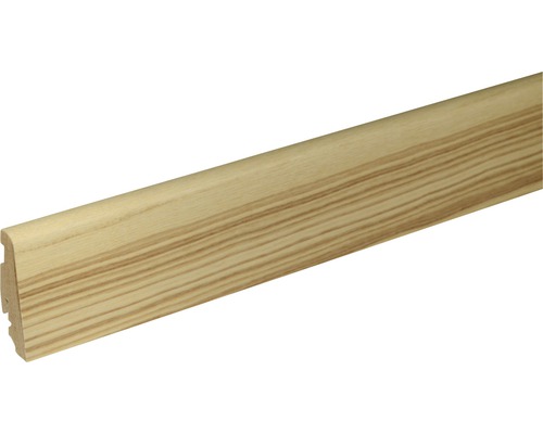 Sockelleiste furniert SU60L Esche Braunkern 19x58x2400 mm Sockelleiste aus Holz
