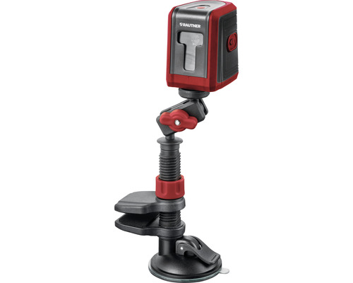 Rautner Laser-Nivelliergerät mit Saugnapfhalterung